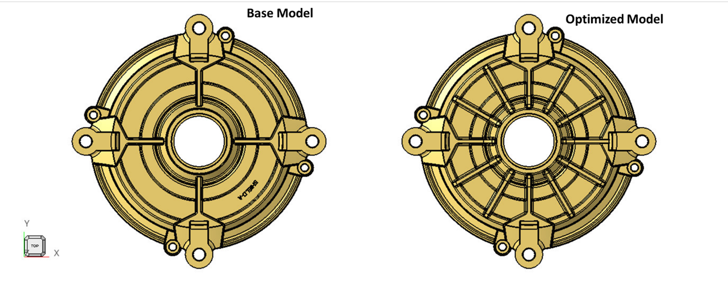 Optimization of E-motor cap